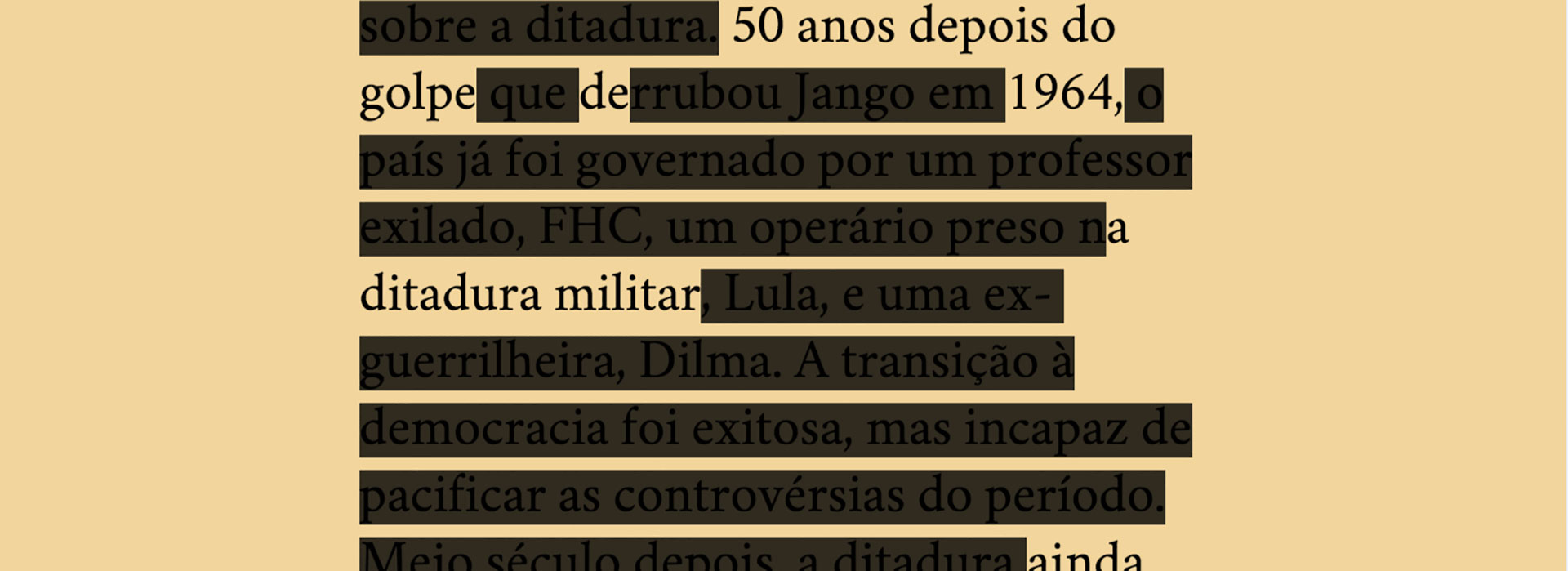 Image of project “Tudo Sobre - Golpe e a ditadura militar”